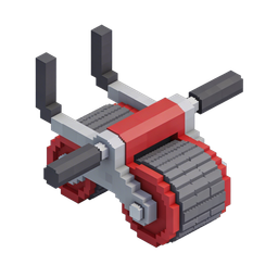Pixelated Fitness Roller Icon for Healthy Lifestyle