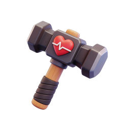 Fitness Heart Dumbbell Icon - Gym & Workout App