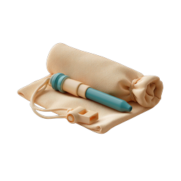 Fitness Resistance Band Icon with Carrying Pouch