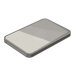 Flat Tablet Panel Icon - Realistic 3D Design