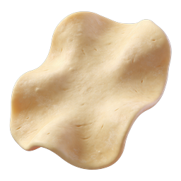 Realistic 3D Flatbread Dough Icon - Bakery Food Graphic