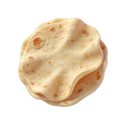 Realistic Flatbread Stack 3D Food Icon