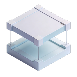 Isometrisches schwebendes Layer-Plattform-Icon | 3D-Design