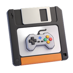 Retro Floppy Disk Game Controller Icon | Save File Gaming