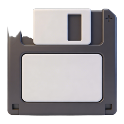 Icona floppy disk 3D per salvare - Simbolo di archiviazione classico