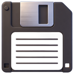 Realistic Floppy Disk Save Icon - 3D Rendered