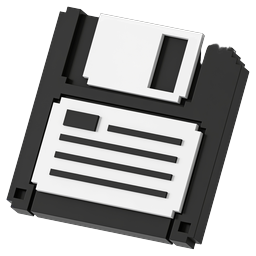 Floppy Disk Save Icon - Classic 3D Storage Symbol