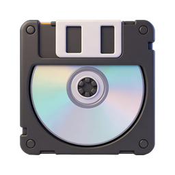 Floppy Disk Save Icon - 3D Realistic Storage Symbol