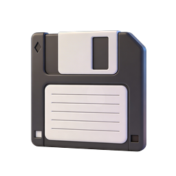 Floppy Disk Save Icon - 3D Realistic Storage Symbol