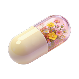 Floral Capsule Icon - Natural Remedy Medicine