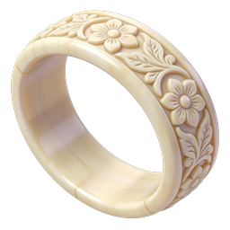 Floral Carved Bangle Ring - Elegant Jewelry Icon