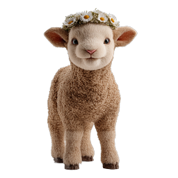 Adorable Lamb with Daisy Flower Crown Icon
