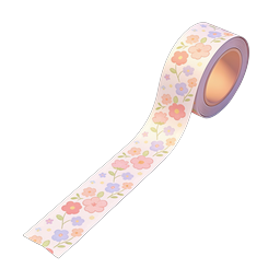 Floral Washi Tape Roll Decorative Craft Supply Icon