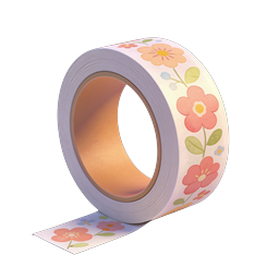 Floral Washi Tape Roll - Decorative Craft Icon