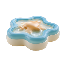 Biểu tượng 3D đất sét hồ bơi hình bông hoa - Thiết kế nước kỳ ảo
