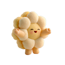 폭신폭신한 구름 캐릭터 Kawaii 아이콘 - 귀여운 인형 마스코트