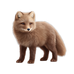 Fluffy Fox Icon - Realistic 3D Wildlife Illustration