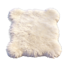 Fluffy White Fur Decorative Pillow - Soft Sheepskin Cushion