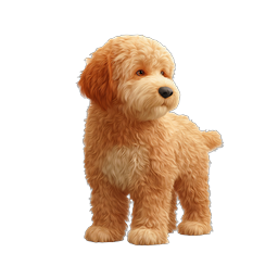 Adorable Fluffy Goldendoodle Puppy Dog Icon