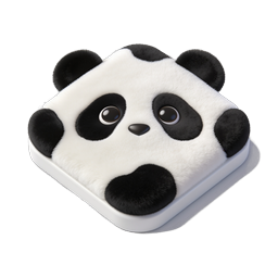 Adorable 3D Fluffy Panda Icon | Cute Animal Mascot