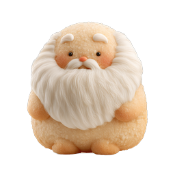 Adorable Fluffy Pastry Creature 3D Character Icon