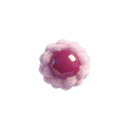 Fluffy Pink Cloud Frame 3D Icon with Glossy Center