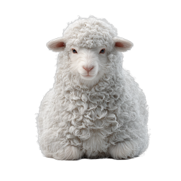 Icona pecora bianca soffice - Design realistico di animale da fattoria