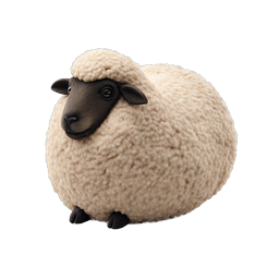 Flauschiges Schaf Icon - Niedliches 3D-Farmtier