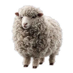 Fluffy Sheep Icon - Realistic 3D Woolly Lamb Design