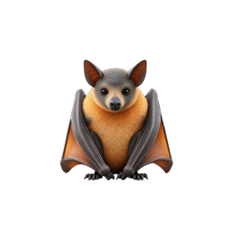 Cute Bat Icon for Wildlife and Halloween Themes