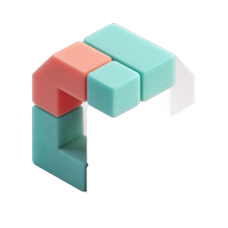 Interlocking Foam Blocks 3D Cube Icon | Modular Design