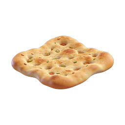 Focaccia Bread 3D Icon - Artisan Flatbread