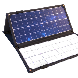 Foldable Solar Panel Icon - Portable Renewable Energy
