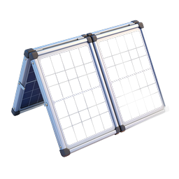 Foldable Solar Panel Icon - Portable Renewable Energy