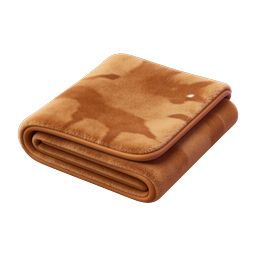 Folded Brown Blanket Icon - Cozy 3D Illustration