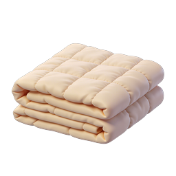 Folded Blankets Stack Icon - 3D Realistic Bedding