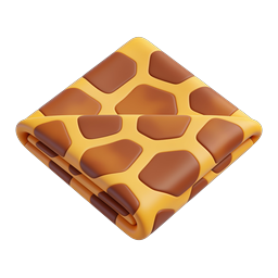 Folded Giraffe Pattern Blanket 3D Icon