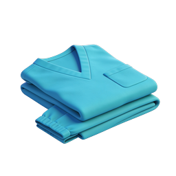 折叠 Polo 衫 3D 图标 - 青蓝色服装
