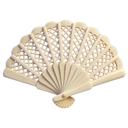 Elegant Folding Hand Fan 3D Icon