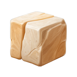 Food Cube 3D Icon - Realistic Bakery & Dessert