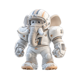 Football Elephant Mascot - 3D Sports Character Icon