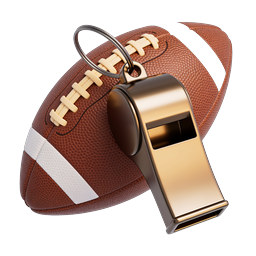 Football Whistle Icon - Realistic 3D Sports Icon