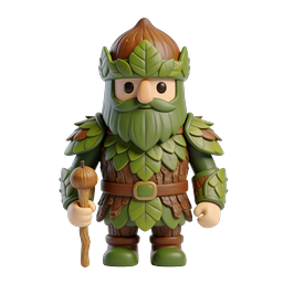 Forest Gnome Character 3D Icon - Woodland Guardian
