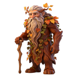 Forest Guardian Nature Spirit Icon - 3D Rendered