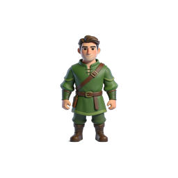 Forest Ranger Character Icon - 3D Clay Style