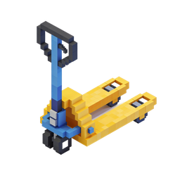 Stylish Pixel Art Forklift Icon for Logistics & Warehousing