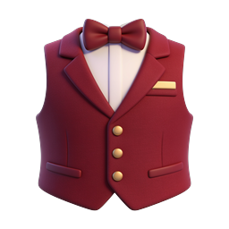 Elegant Burgundy Formal Vest with Bow Tie Icon