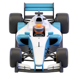 Formula One Race Car Icon | 3D F1 Racing Vehicle