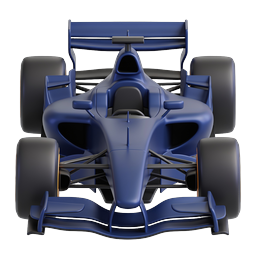 Blue Formula 1 Race Car Icon | 3D Motorsport Icon
