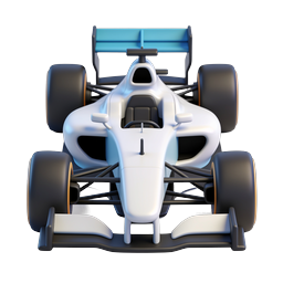Formula Race Car Icon | 3D Racing Vehicle Illustration